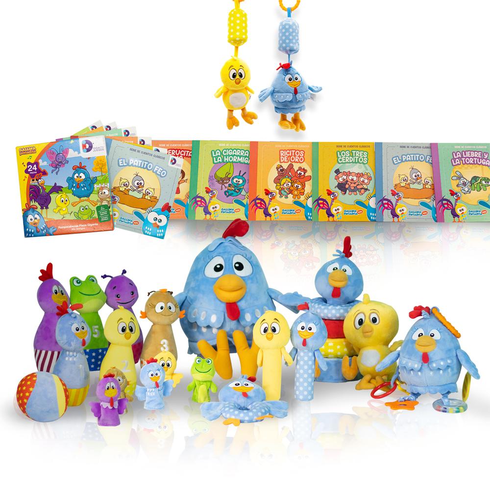 Foto 7 pulgar | Combo Peluches Oficiales Didacti Juegos Gallina Pintadita Y Pollito Amarillito