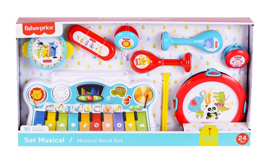 Foto 3 pulgar | Juego De Instrumentos Musicales 9 Piezas Fisher Price