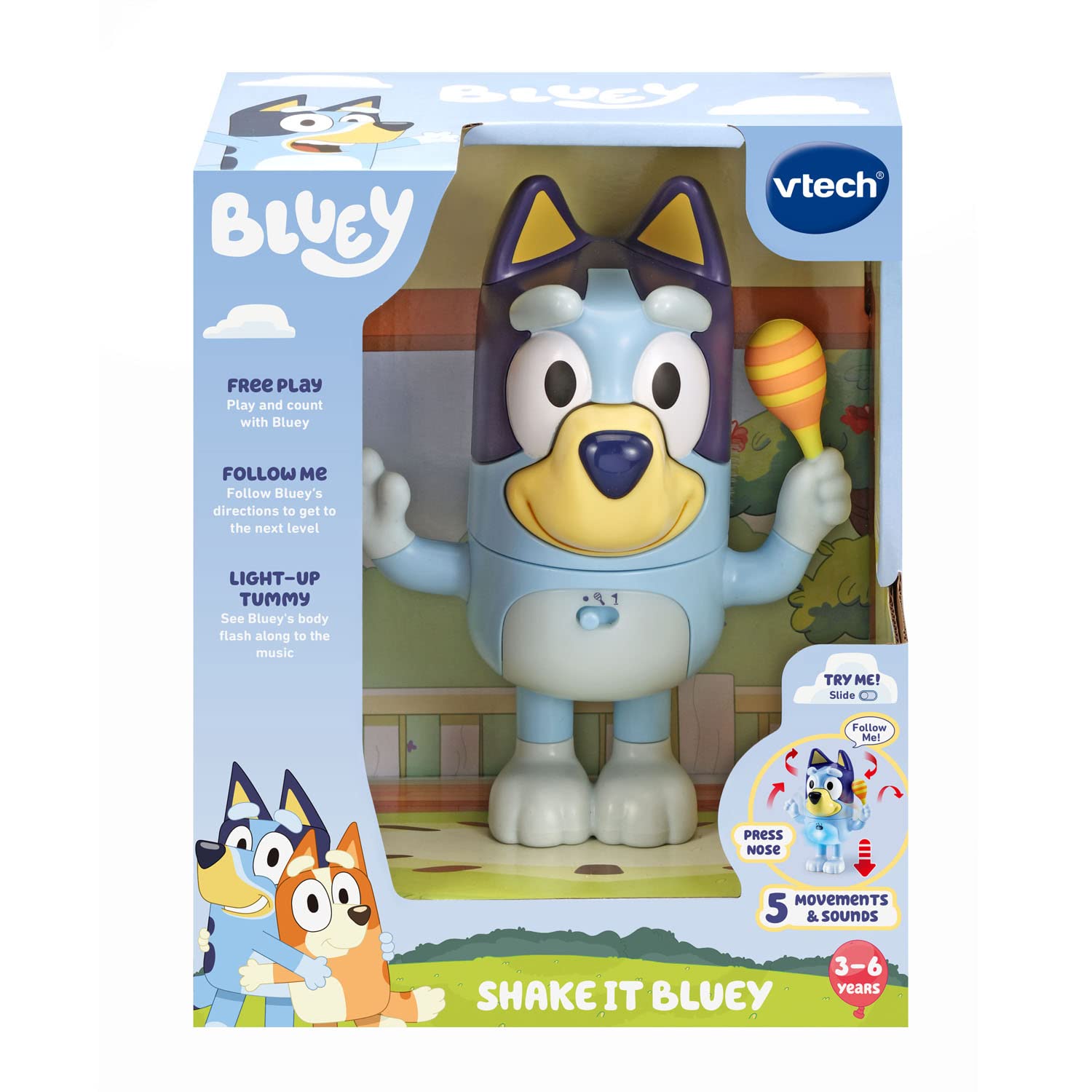 Foto 8 pulgar | Venta Internacional - Juguete VTech Bluey Shake It Bluey para Niños de 3 a 6 Años