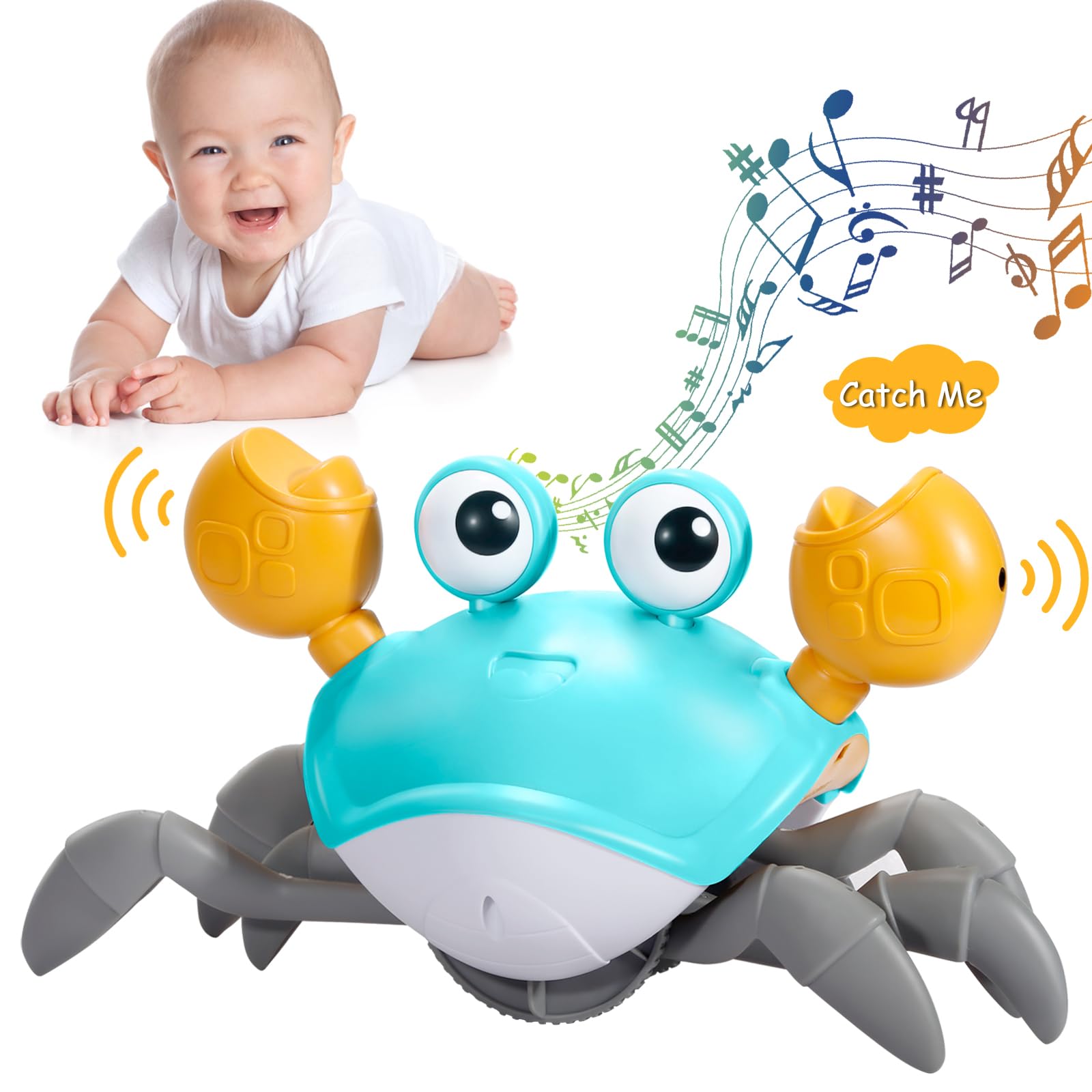 Foto 2 pulgar | Venta Internacional - Juguete Para Bebés Crawling Crab Wdqt Con Música Y Luz Led, De 0 A 4 Años