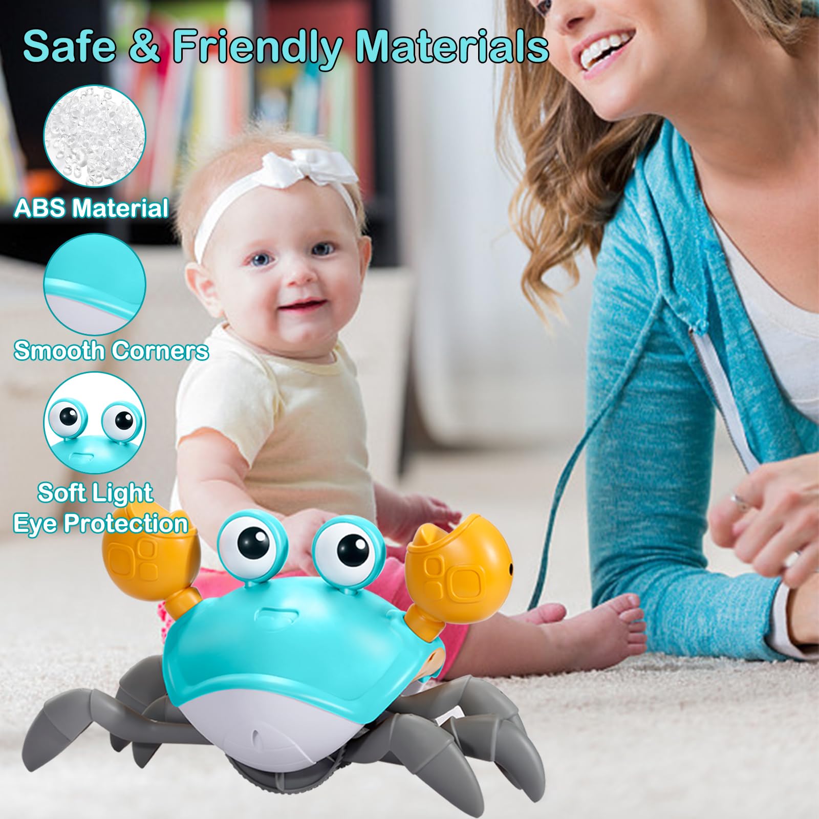 Foto 3 pulgar | Venta Internacional - Juguete Para Bebés Crawling Crab Wdqt Con Música Y Luz Led, De 0 A 4 Años