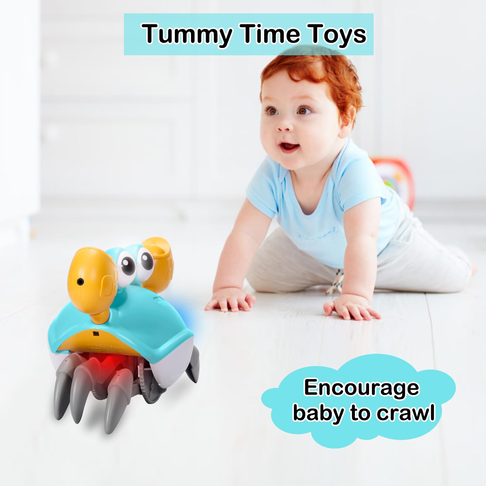 Foto 7 | Venta Internacional - Juguete Para Bebés Crawling Crab Wdqt Con Música Y Luz Led, De 0 A 4 Años