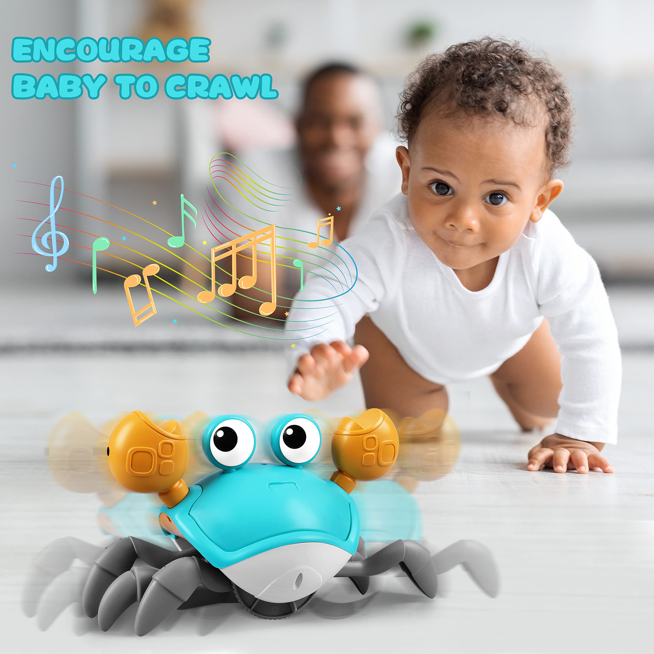 Foto 3 | Venta Internacional - Juguete Con Forma De Cangrejo Arrastrándose, Zhvv, Para Bebés, Con Música Y Luz