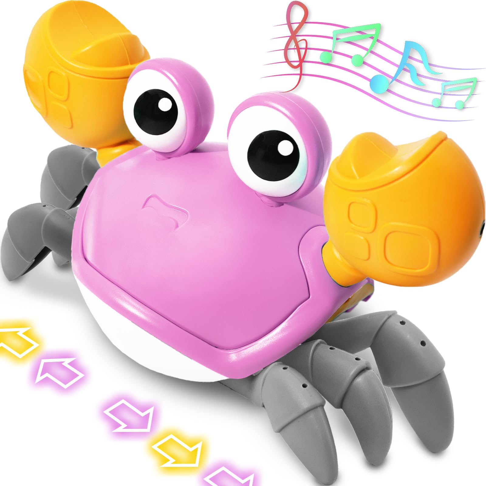 Foto 2 pulgar | Venta Internacional - Juguete Para Bebés Walking Crab, Avanzado Juguete Infrarrojo Que Se Arrastra Boca Abajo Con Mús