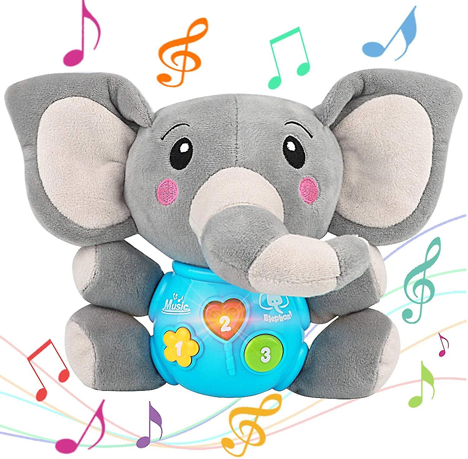 Foto 2 pulgar | Venta Internacional - Peluche Para Bebé Con Música De Elefante De Peluche Con Luz