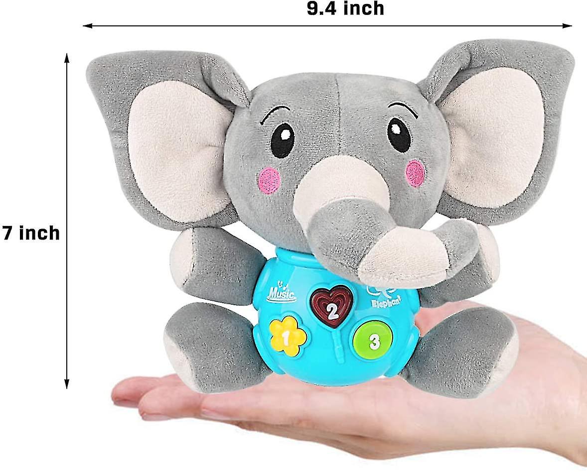 Foto 6 pulgar | Venta Internacional - Peluche Para Bebé Con Música De Elefante De Peluche Con Luz