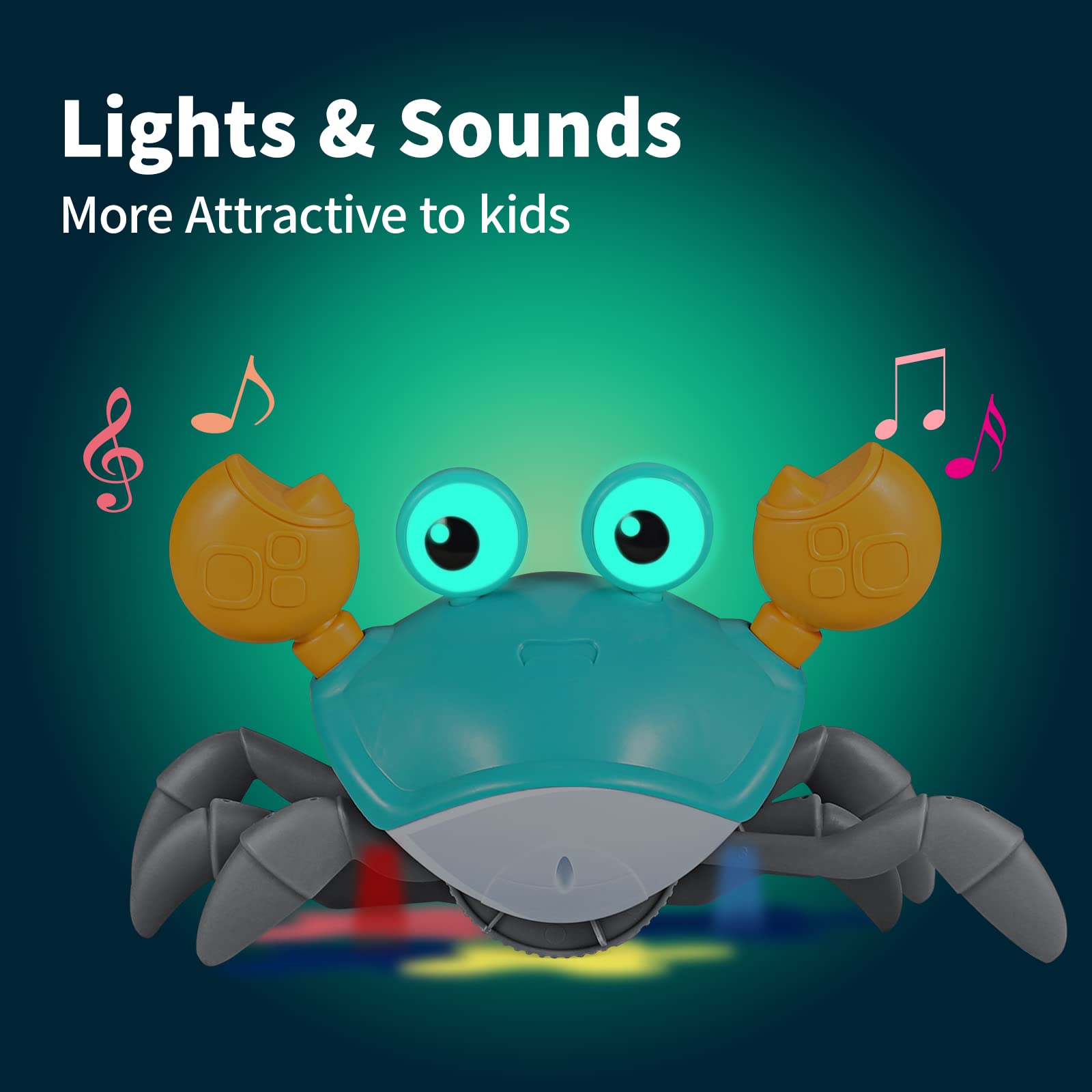 Foto 7 pulgar | Venta Internacional - Juguete Crawling Baby Crab Toy Aprilwolf Escape Con Música Y Luces