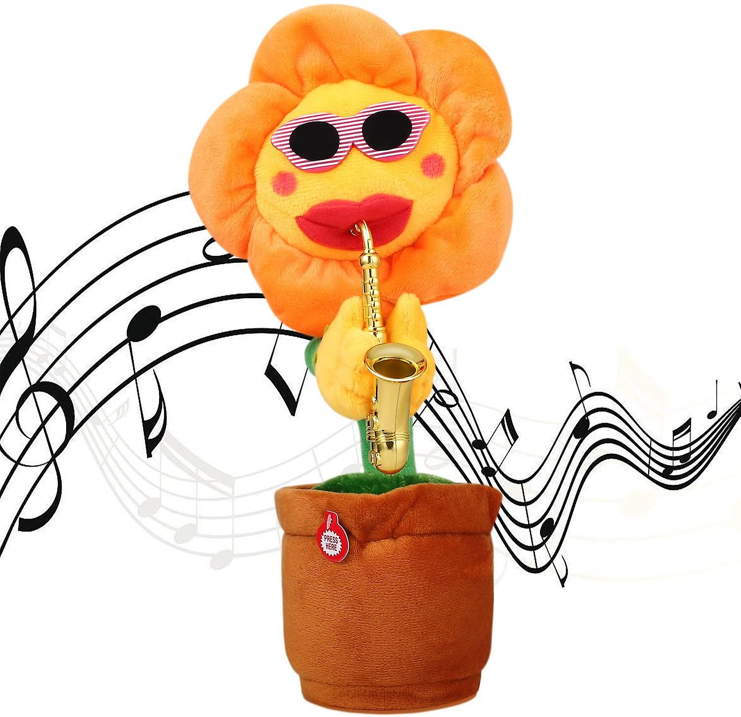 Foto 3 pulgar | Venta Internacional - Suave Juguete De Peluche Con Forma De Girasol Que Canta Y Baila