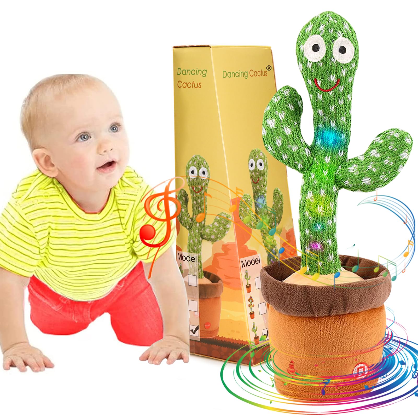 Foto 2 pulgar | Venta Internacional - Juguete Dancing Cactus Emoin De 6 A 12 Meses Con Grabación Y Canto