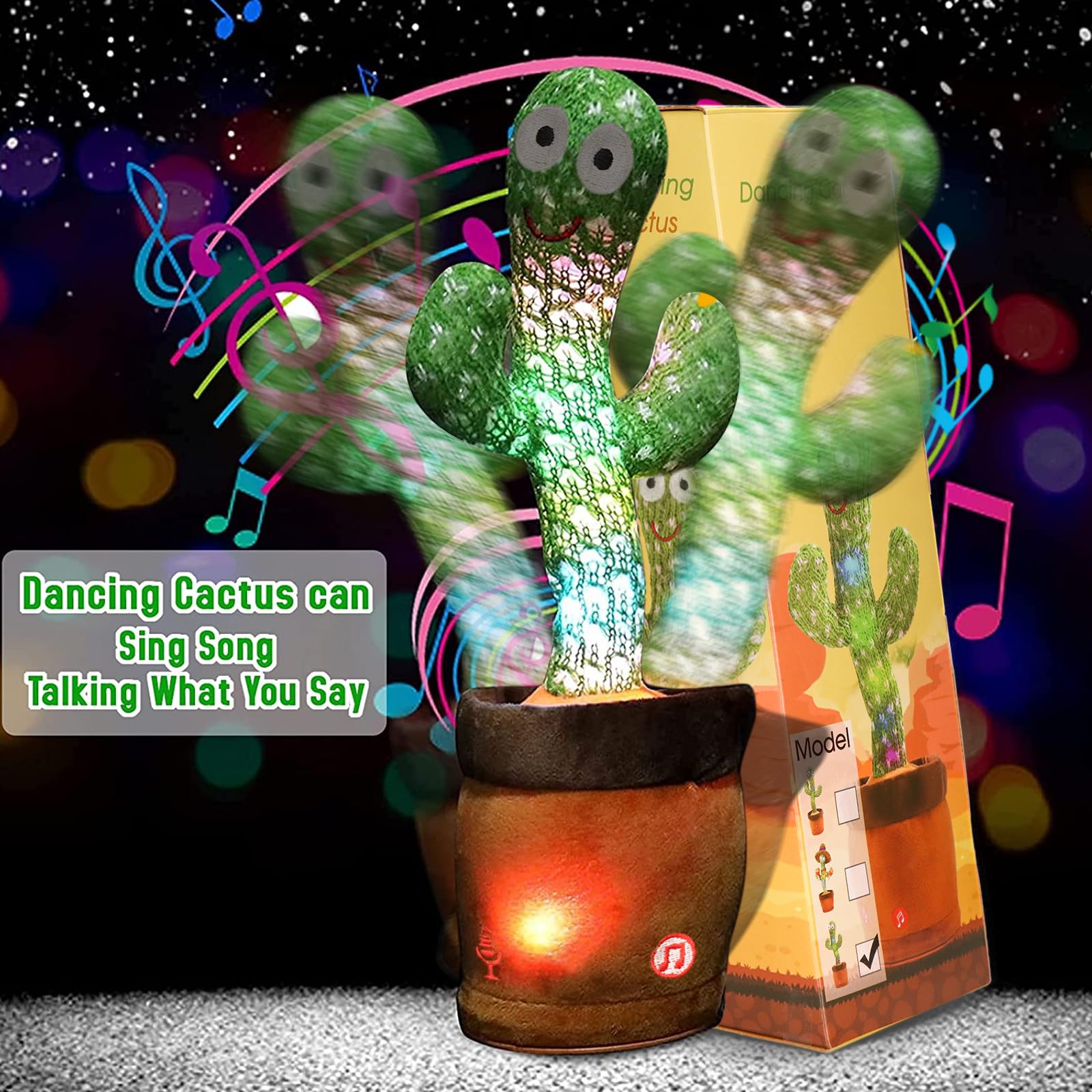 Foto 3 pulgar | Venta Internacional - Juguete Dancing Cactus Emoin De 6 A 12 Meses Con Grabación Y Canto
