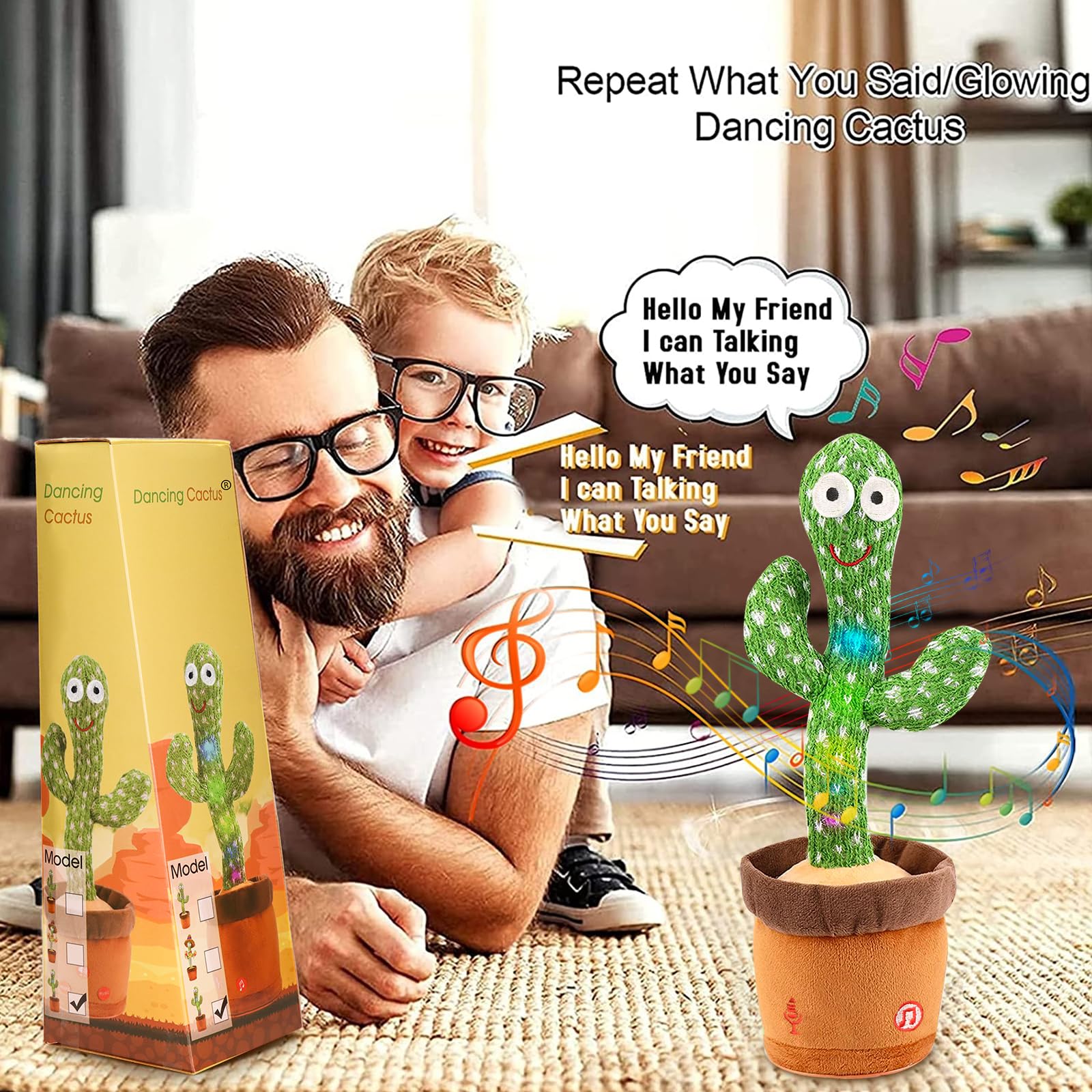 Foto 5 pulgar | Venta Internacional - Juguete Dancing Cactus Emoin De 6 A 12 Meses Con Grabación Y Canto