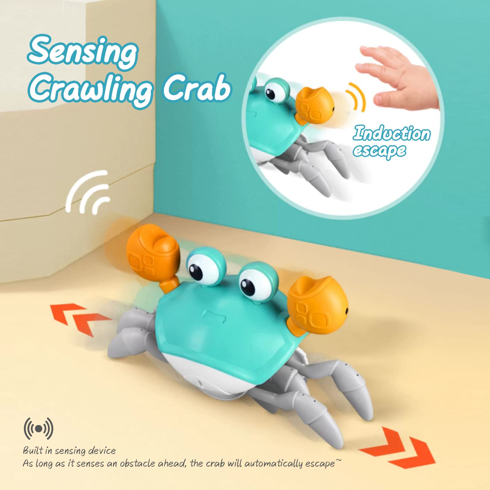 Foto 3 pulgar | Venta Internacional - Juguete Para Bebé Crawling Crab Dusja Dancing Walking With Music Green