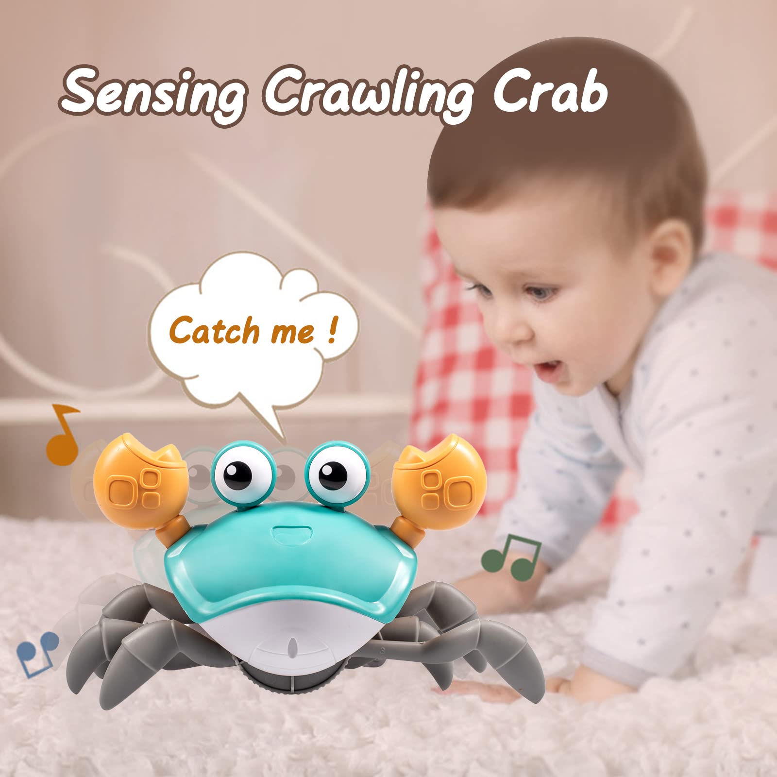 Foto 6 pulgar | Venta Internacional - Juguete Para Bebé Crawling Crab Dusja Dancing Walking With Music Green