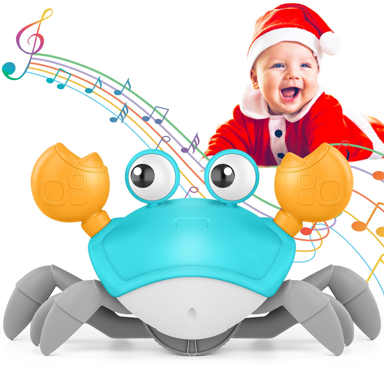 Venta Internacional - Juguete Para Bebés Crawling Crab Kizjorya Tummy Time Con Música Y Luz-