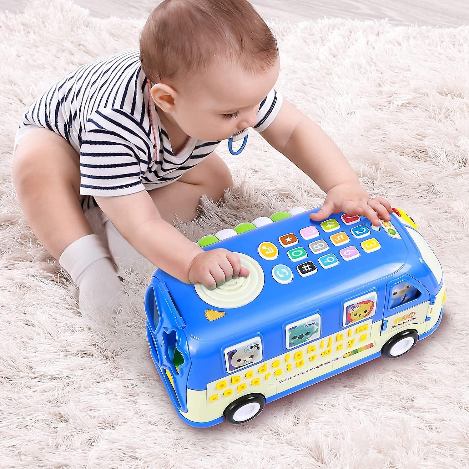 Venta Internacional - Coche De Aprendizaje Musical, Autobús Musical Para Bebés, Con Letras Y Números