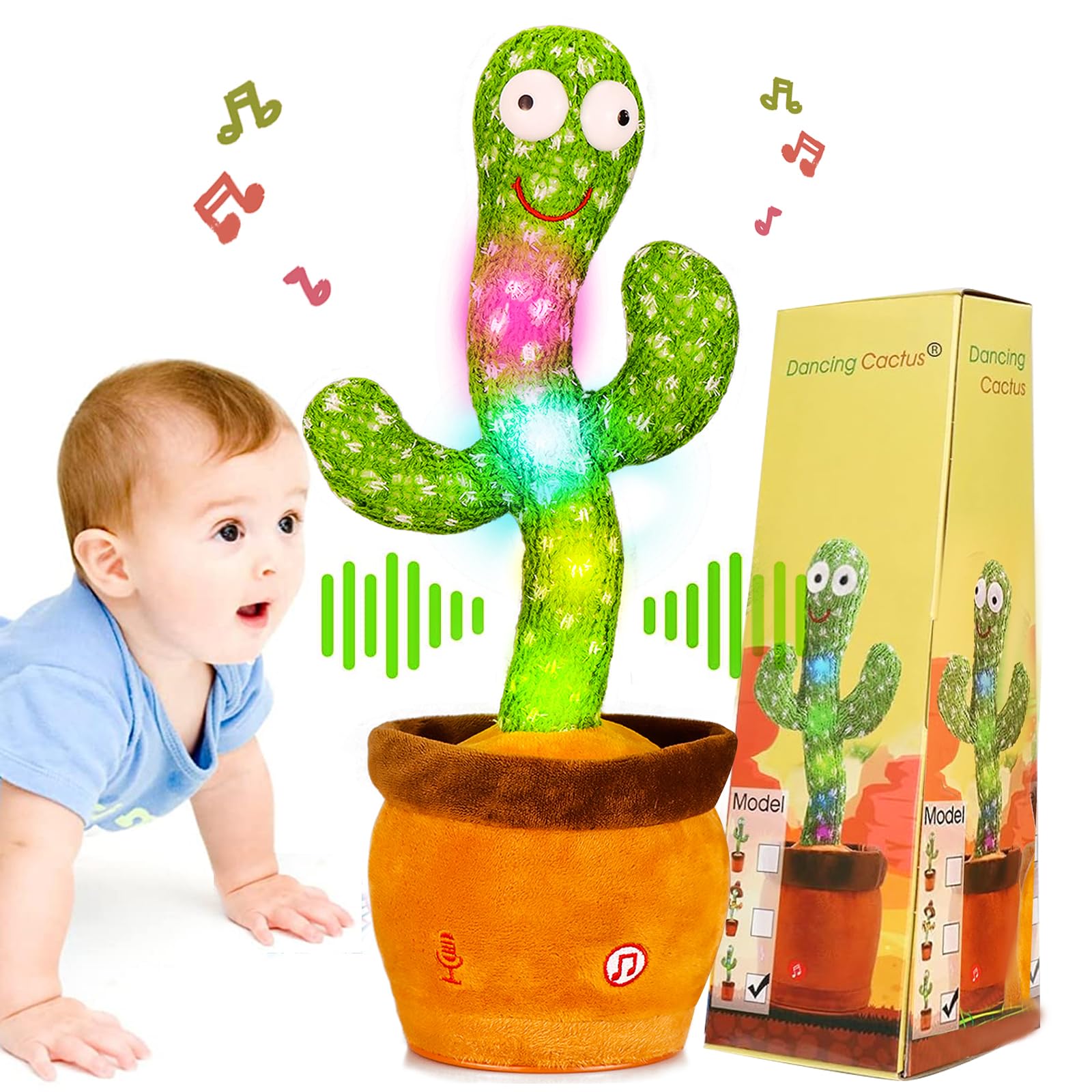 Foto 2 pulgar | Venta Internacional - Juguete Para Bebés Dancing Cactus Milegi Para 6 A 12 Meses Con Sound & Li