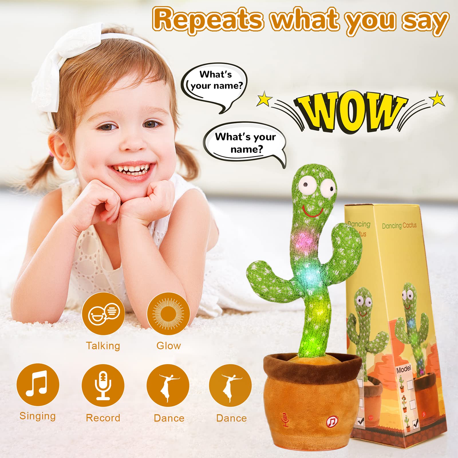 Foto 3 pulgar | Venta Internacional - Juguete Para Bebés Dancing Cactus Milegi Para 6 A 12 Meses Con Sound & Li