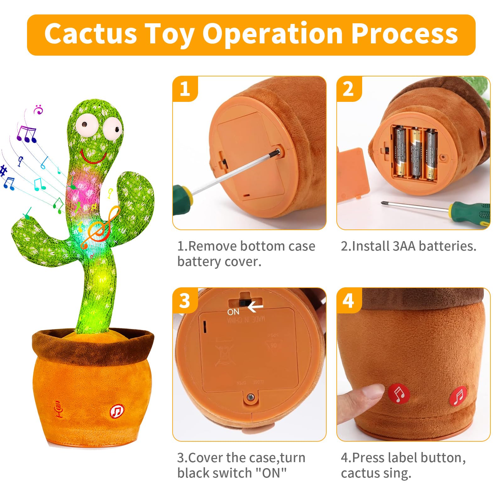 Foto 7 pulgar | Venta Internacional - Juguete Para Bebés Dancing Cactus Milegi Para 6 A 12 Meses Con Sound & Li