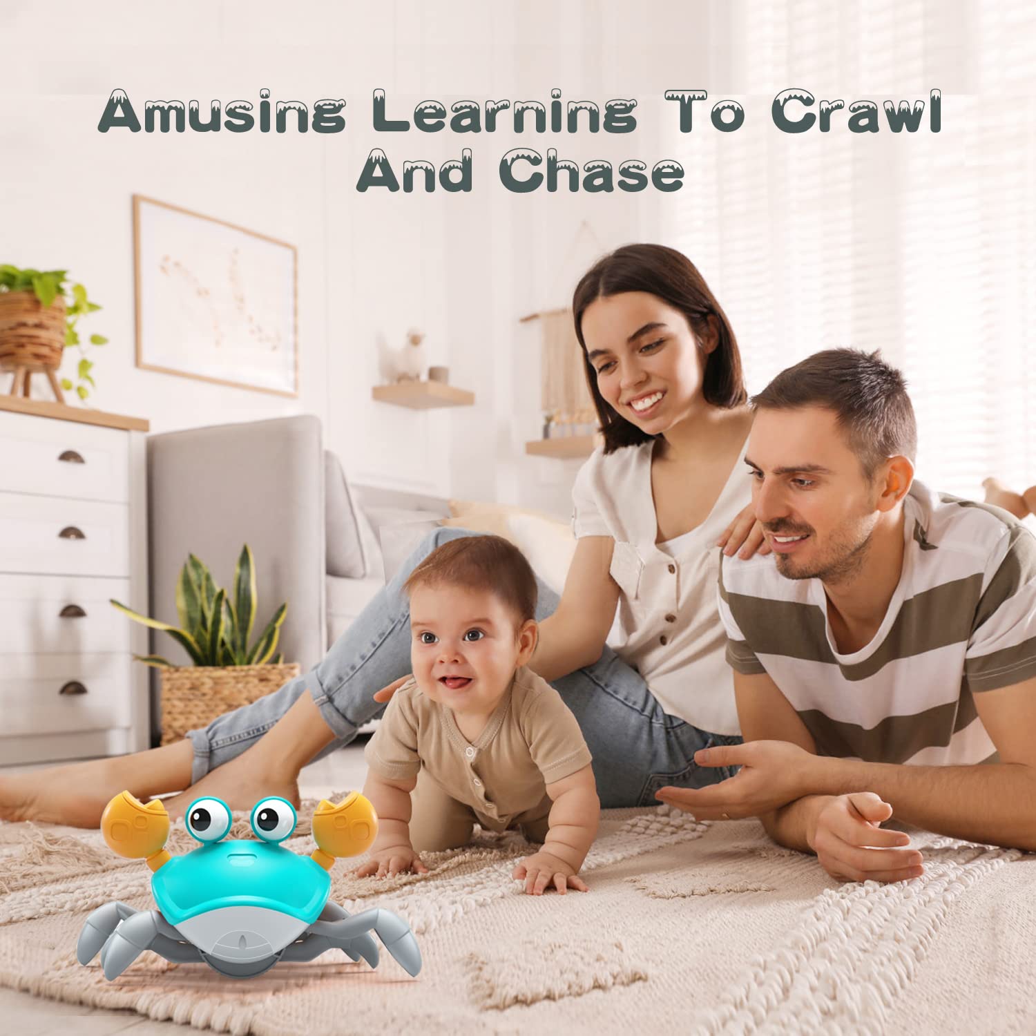 Foto 3 pulgar | Venta Internacional - Juguetes Para Bebés Tummy Time Toy Crawling Crab Yeaye, De 0 A 36 Meses