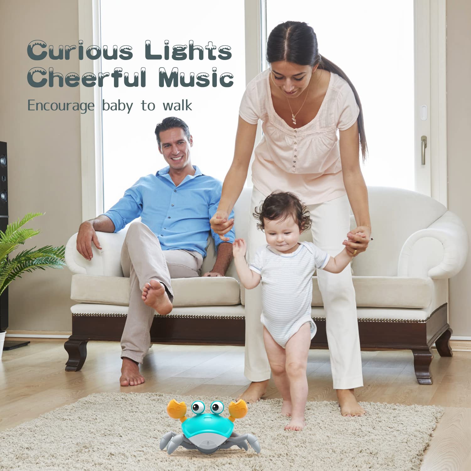 Foto 4 pulgar | Venta Internacional - Juguetes Para Bebés Tummy Time Toy Crawling Crab Yeaye, De 0 A 36 Meses