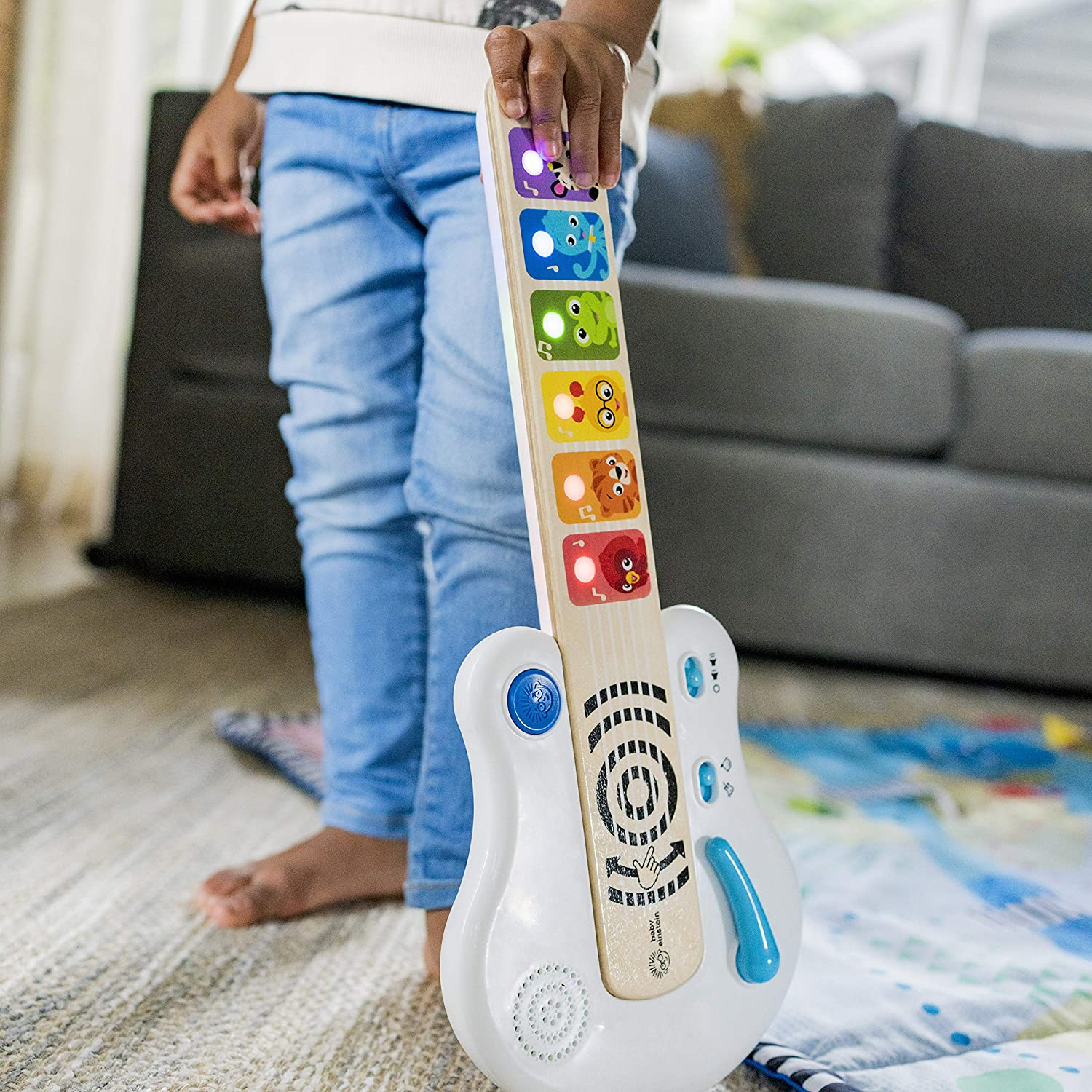 Foto 7 pulgar | Baby Einstein Strum Along Songs Magic Touch Musical Wooden Electronic Guitar Toy, 12 Months And Up - Venta Internaciona