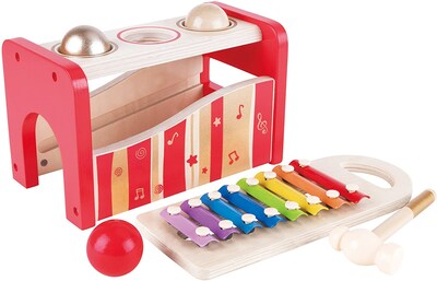 Foto 4 | Set de Música Hape Pound And Tap Bench 30 Aniversario - Venta Internacional