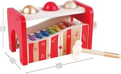 Foto 7 | Set de Música Hape Pound And Tap Bench 30 Aniversario - Venta Internacional