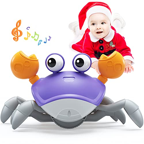 Juguete Para Bebés Crawling Crab, Con Luz Y Música, De 0 A 6 Años, Morado - Venta Internacional.