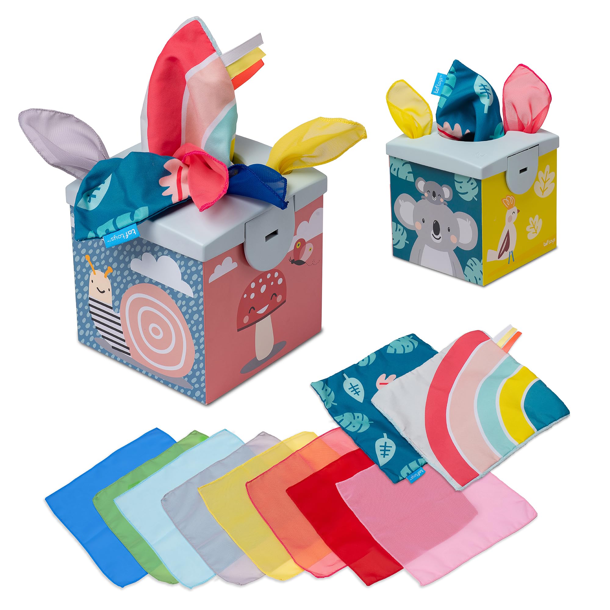 Caja De Pañuelos Sensoriales Taf Toys Sensory Crinkle Para Niños Pequeños - Venta Internacional.