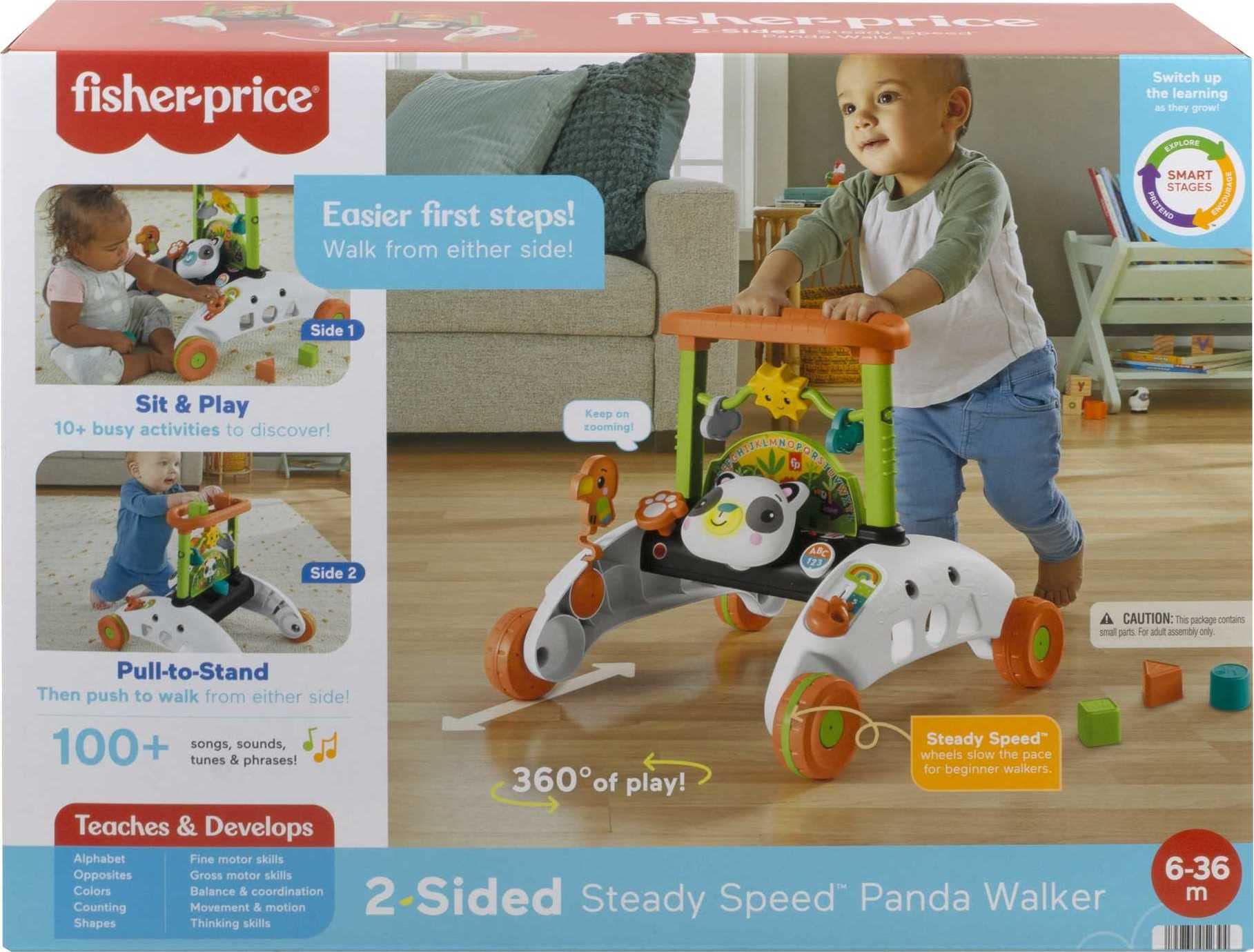 Foto 6 | Panda Walker Toy Fisher-price Para Bebés Y Niños Pequeños, 2 Caras, Velocidad Constante - Venta Internacional.