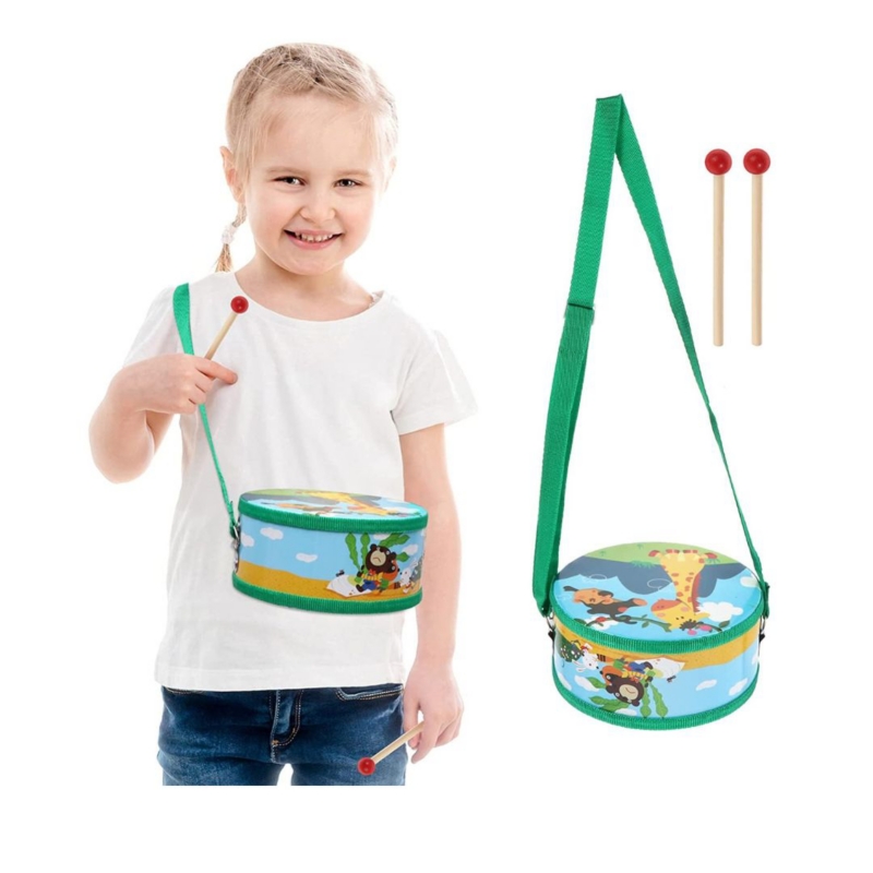 Foto 7 pulgar | Set Musical De Madera De Juguete Para Niños Con Flauta, Tambor Y Sonajeros - Venta Internacional.