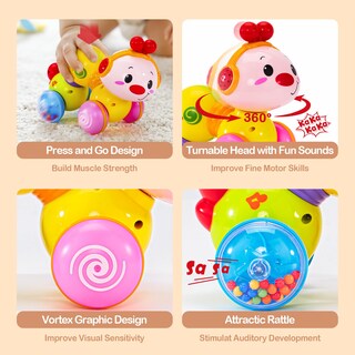 Foto 3 | Baby Toy Cubicfun Musical Light Up Press And Go de 6 A 12 Meses - Venta Internacional
