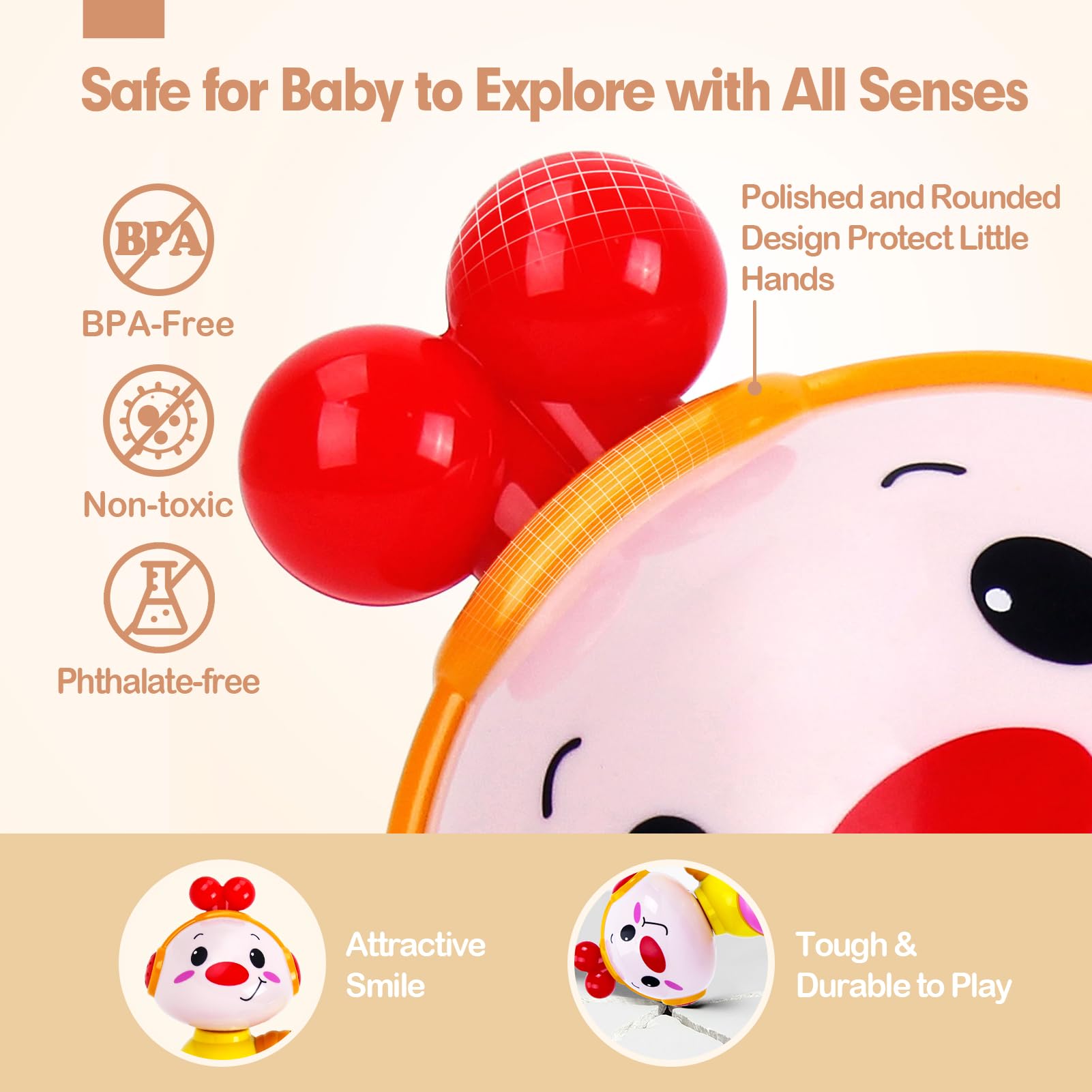 Foto 6 | Baby Toy Cubicfun Musical Light Up Press And Go de 6 A 12 Meses - Venta Internacional