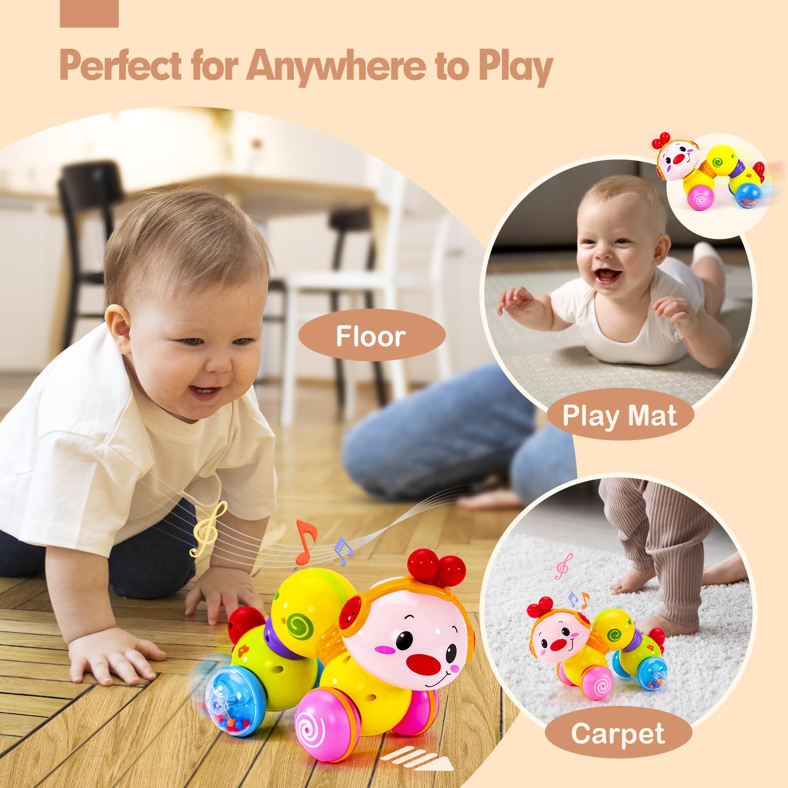 Foto 7 | Baby Toy Cubicfun Musical Light Up Press And Go de 6 A 12 Meses - Venta Internacional