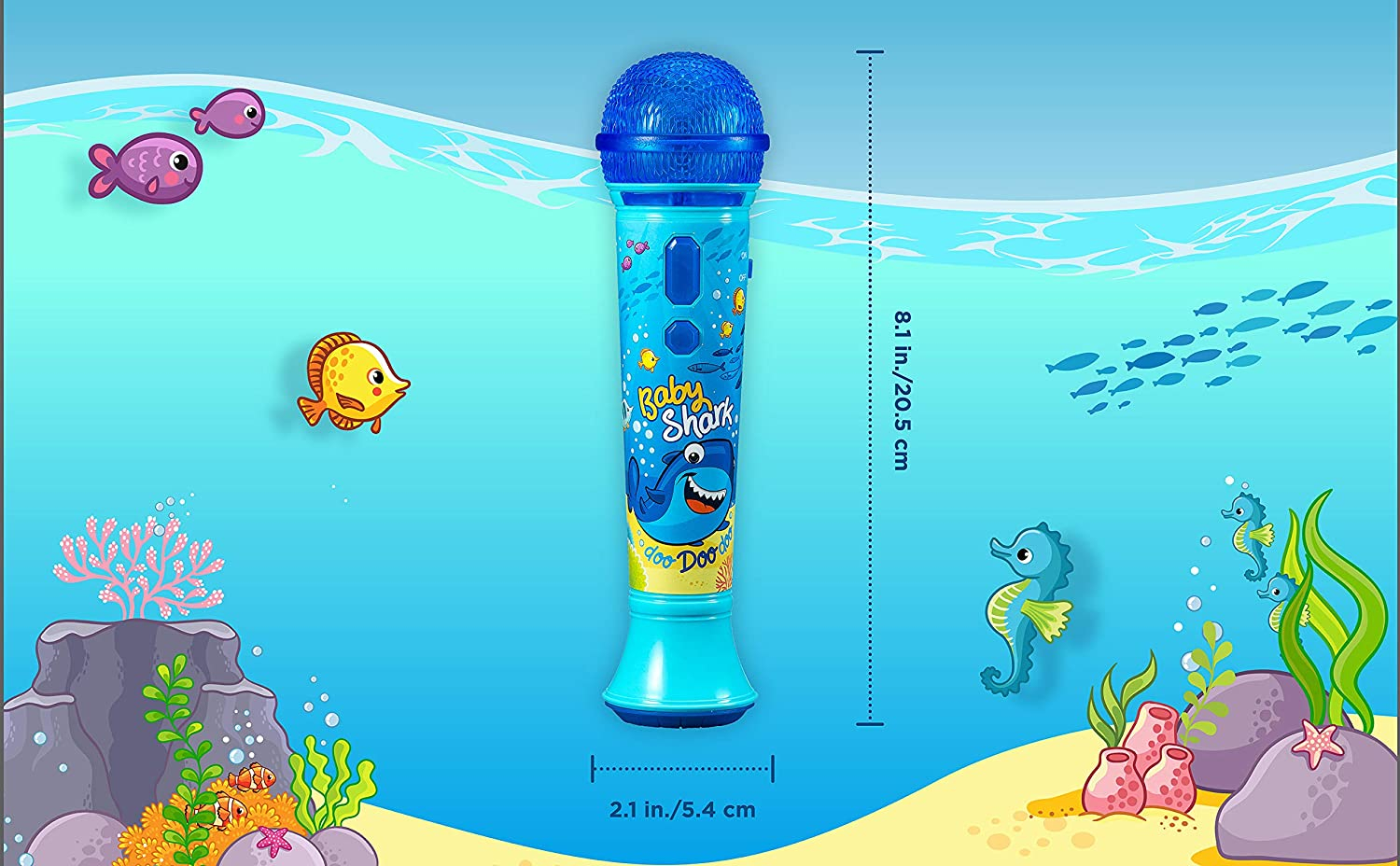 Foto 7 pulgar | Micrófono Baby Shark Karaoke Sing Along para Niños - Venta Internacional