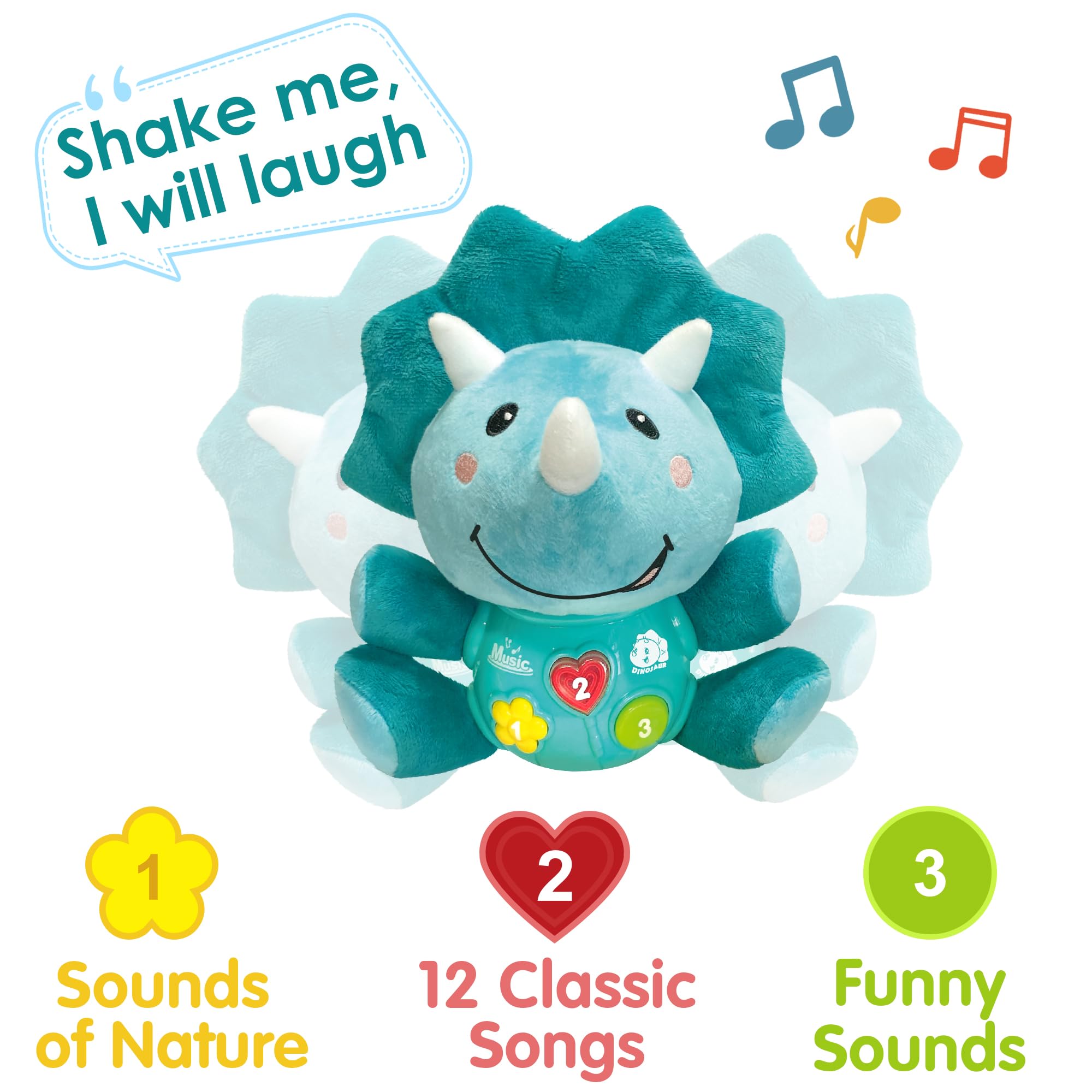 Foto 4 pulgar | Juguete Musical de Dinosaurio iPlay iLearn para Niños de 0 a 3 Años - Venta Internacional