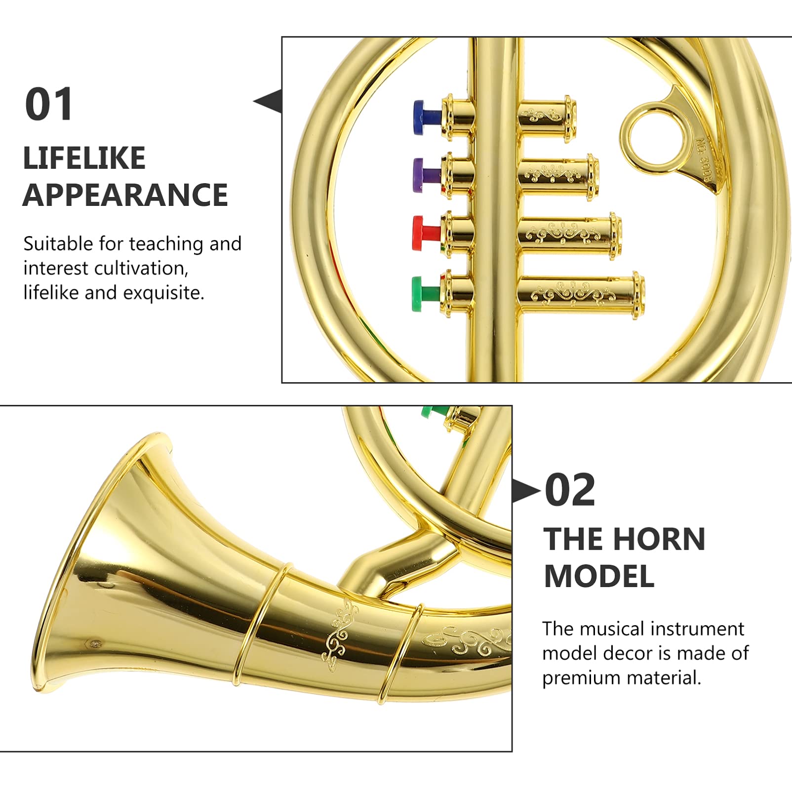 Foto 6 | Trompeta de Juguete Dorada-Venta Internacional