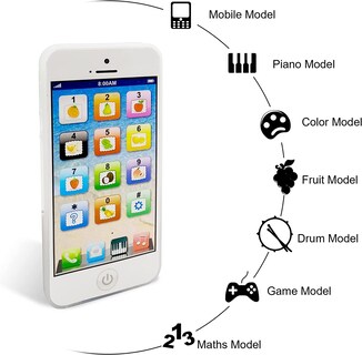 Foto 2 | Teléfono Móvil Toy Learning Play Wolmund Con 8 Funciones Color Blanco - Venta Internacional