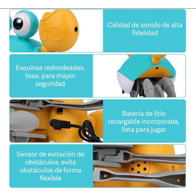 Foto 5 | Cangrejo Musical y Luz Led con Sensor - Venta Internacional