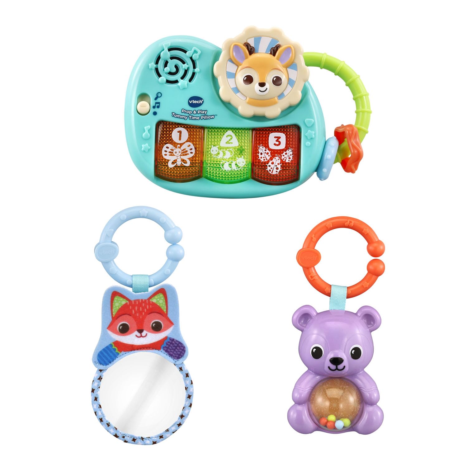 Foto 3 pulgar | Almohada Tummy Time Vtech Baby Prop And Play Con Piano Interactivo - Venta Internacional.