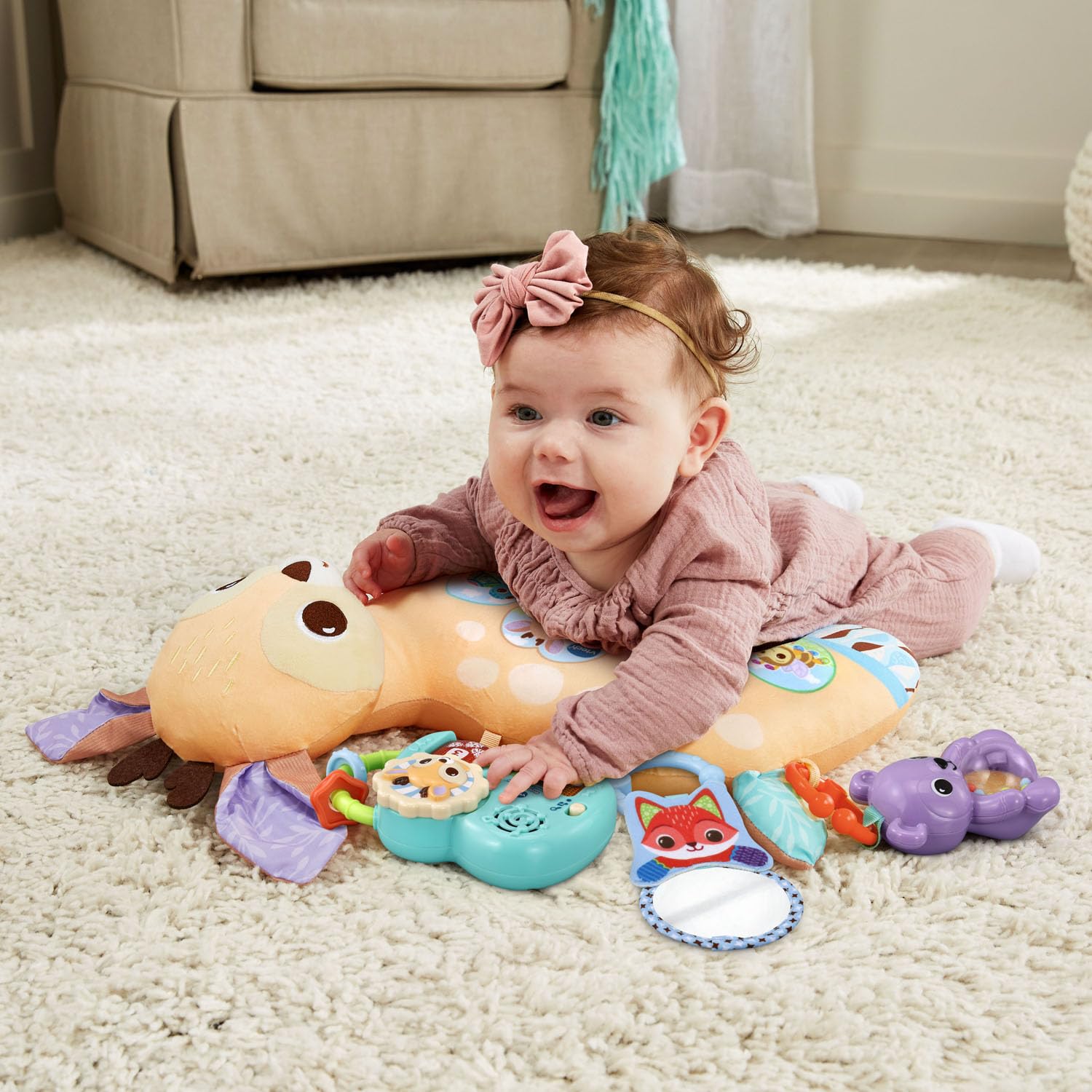 Foto 4 pulgar | Almohada Tummy Time Vtech Baby Prop And Play Con Piano Interactivo - Venta Internacional.