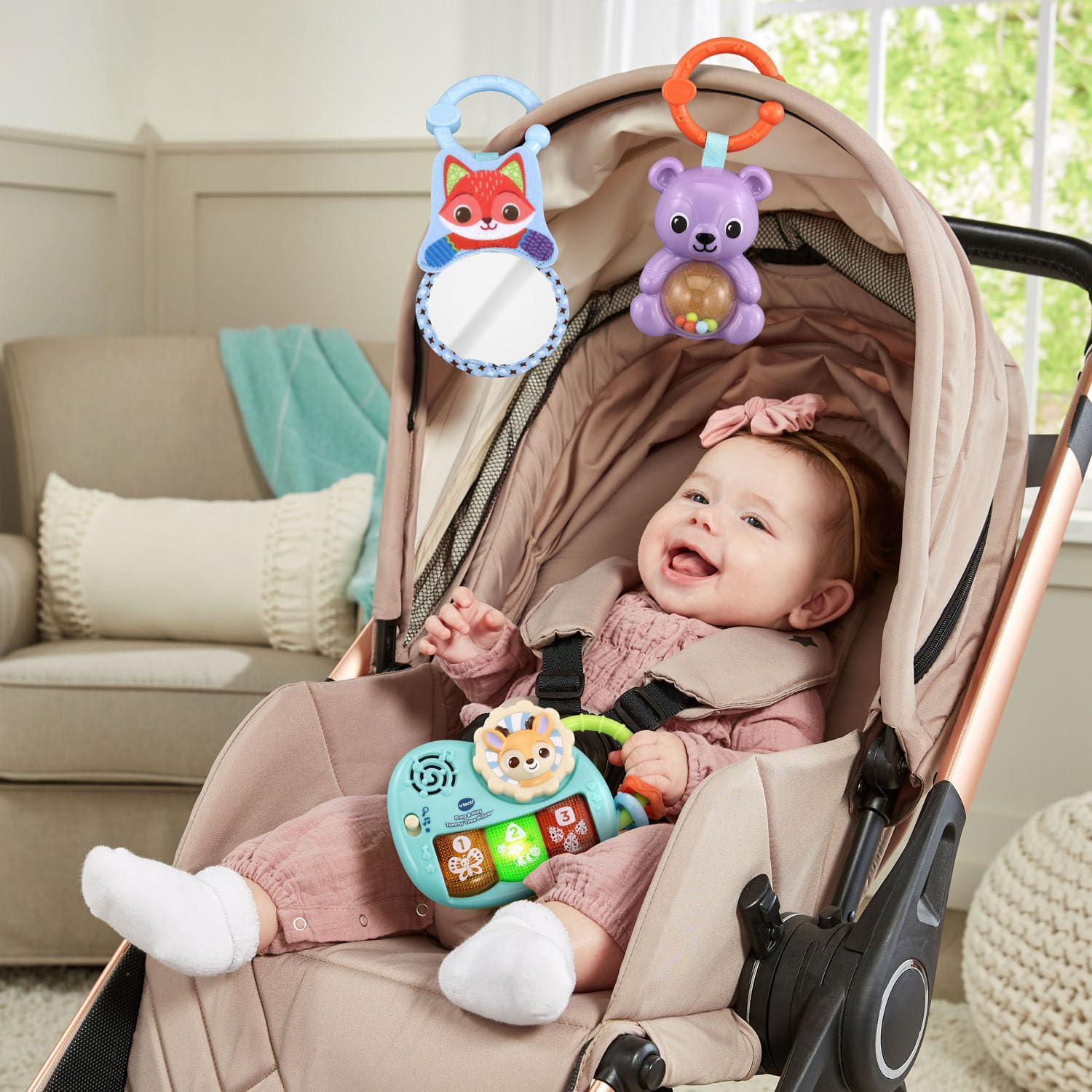 Foto 6 pulgar | Almohada Tummy Time Vtech Baby Prop And Play Con Piano Interactivo - Venta Internacional.