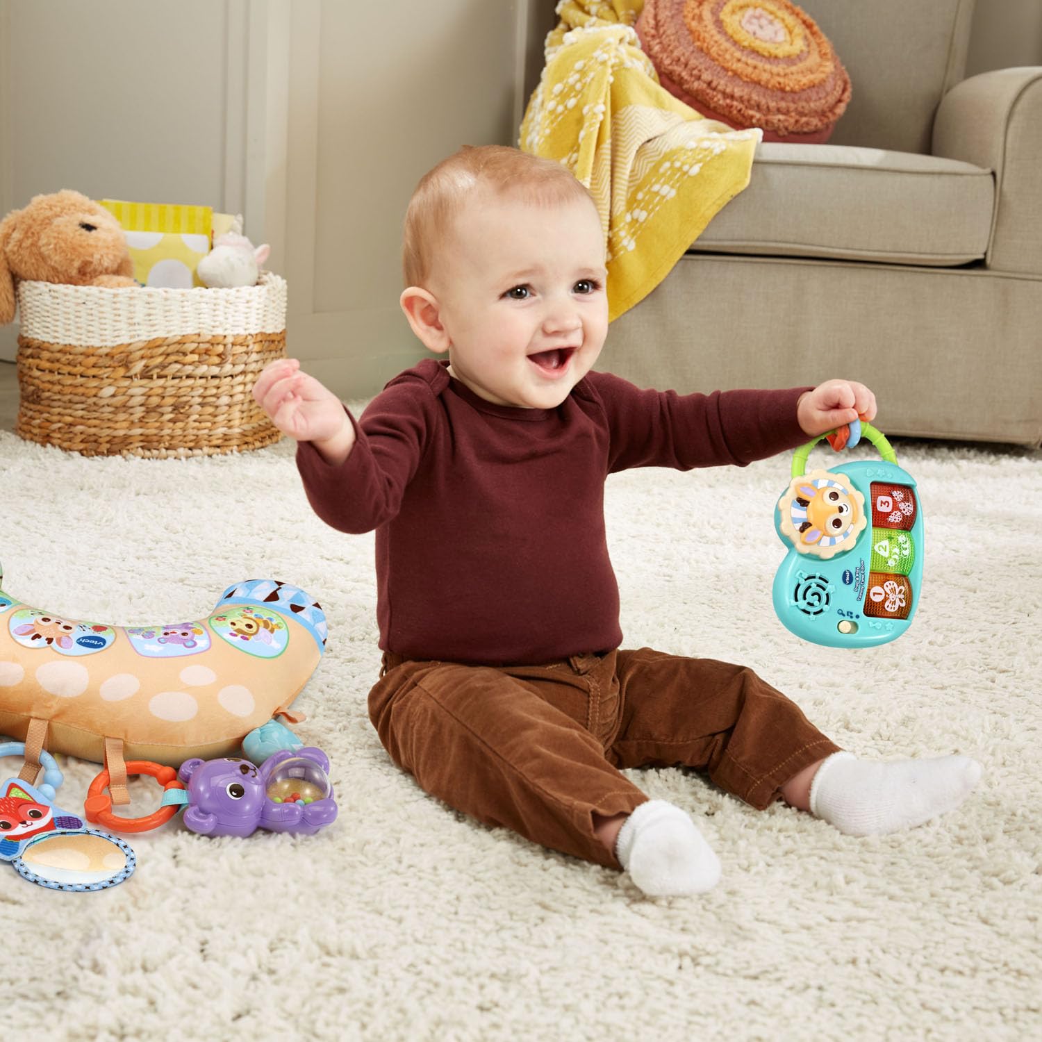 Foto 8 pulgar | Almohada Tummy Time Vtech Baby Prop And Play Con Piano Interactivo - Venta Internacional.