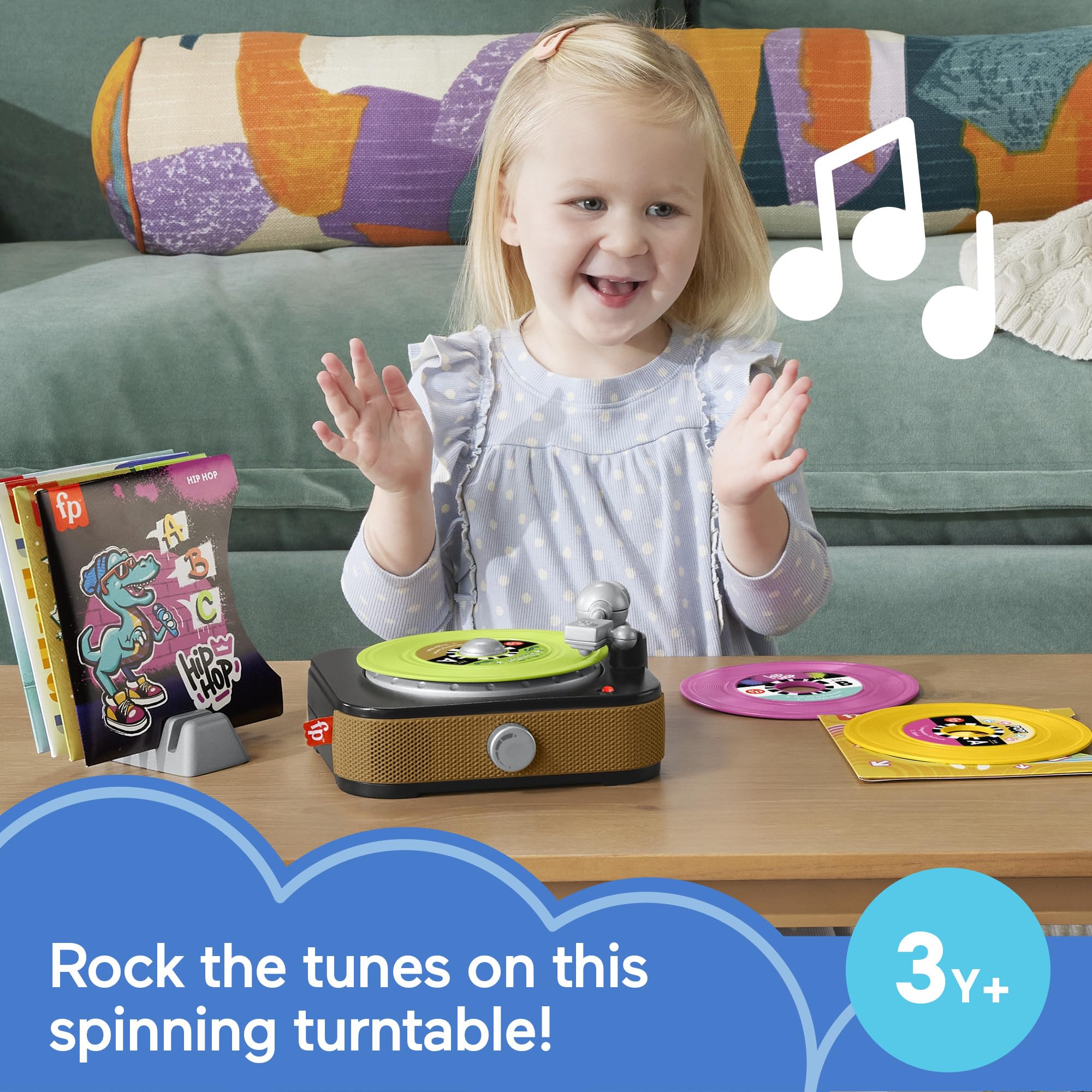 Foto 3 pulgar | Tocadiscos Rockin' De Juguete Musical Fisher-price Para Niños Mayores De 3 Años - Venta Internacional.
