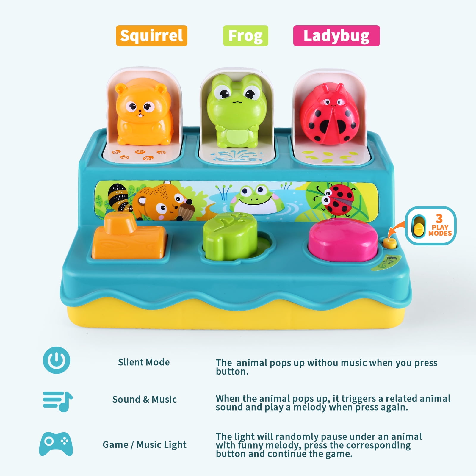 Foto 3 pulgar | Juguete Montessori Musical Interactivo para Niños de 1 a 3 Años - Venta Internacional