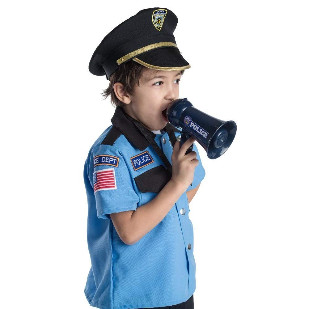 Foto 6 pulgar | Megaphone Dress Up America Police Officer Blue Kids - Venta Internacional.