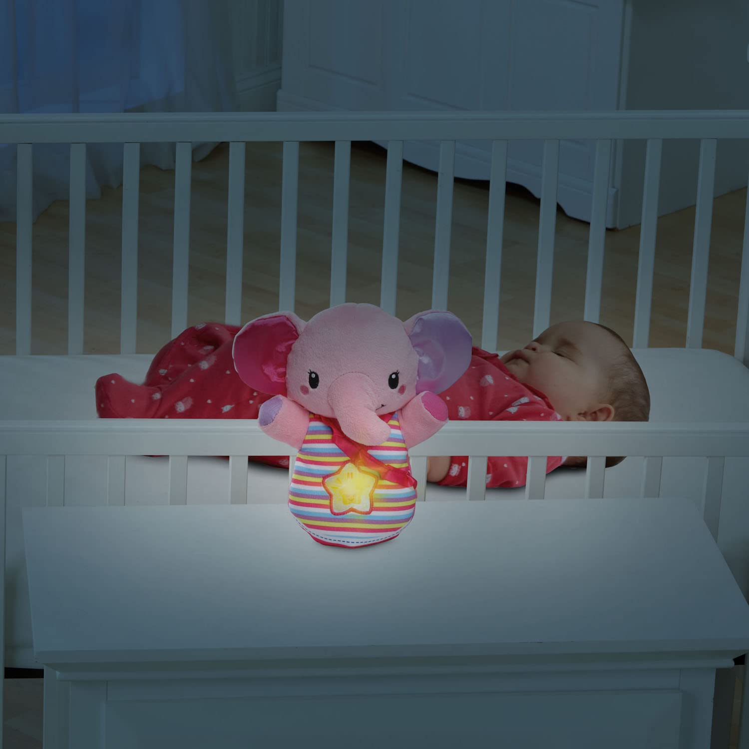 Foto 7 pulgar | Toy Vtech Baby Glowing Lullabies Elephant Con Luces, Rosa - Venta Internacional.