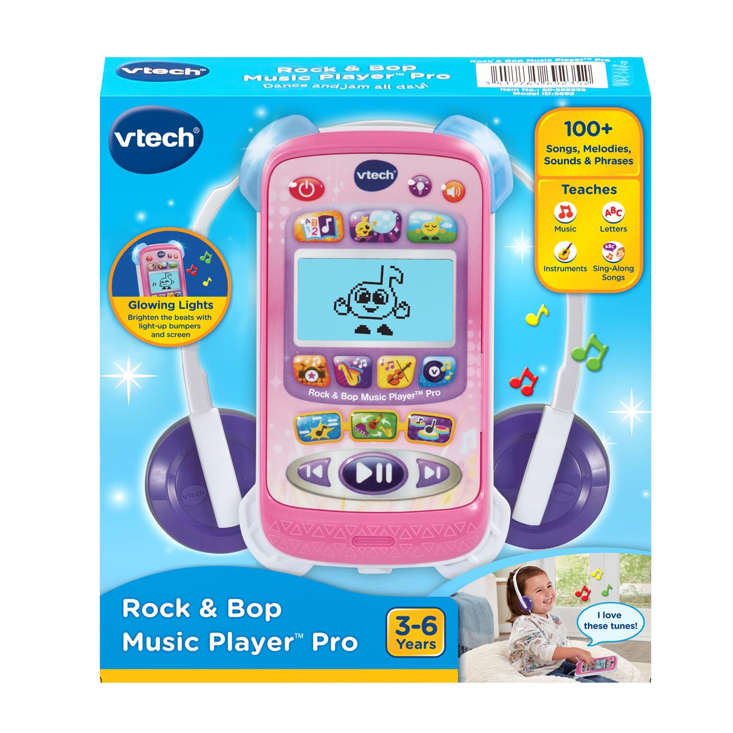 Foto 8 pulgar | Reproductor De Música Vtech Rock And Bop Pro Para Niños De 3 A 6 Años, Color Rosa - Venta Internacional.