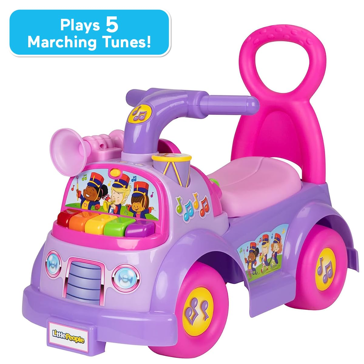 Foto 2 | Juguete Para Montar Fisher-price Music Parade, Morado, Con 5 Piezas En Forma De T - Venta Internacional.