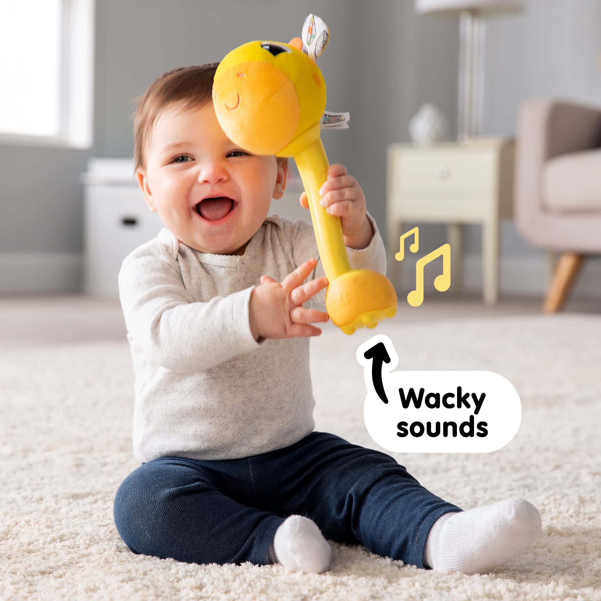 Foto 3 pulgar | Juguete Sensorial Para Bebés Lamaze Wacky Giraffe Con Efectos De Sonido 12-18 M - Venta Internacional.